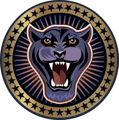 panther labels vector