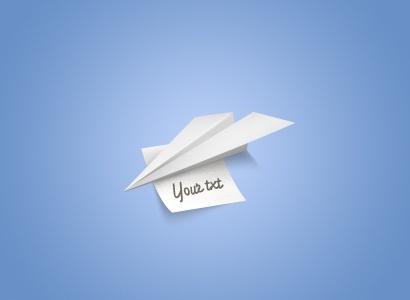 Paper Airplane with a Note