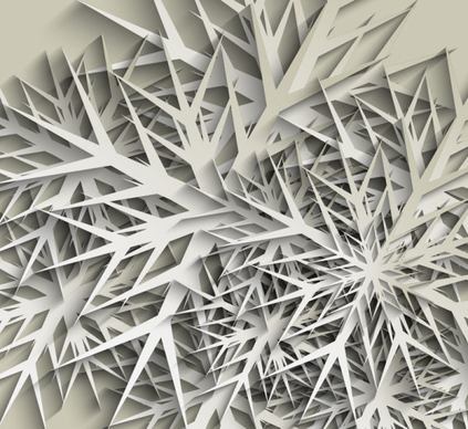 paper cut snowflake vector