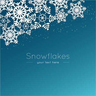 paper cut snowflake vector background
