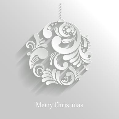paper floral white christmas backgrounds vector