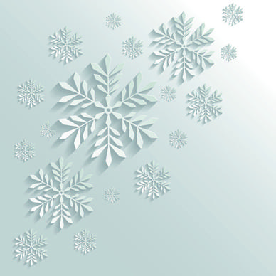 paper floral white christmas backgrounds vector