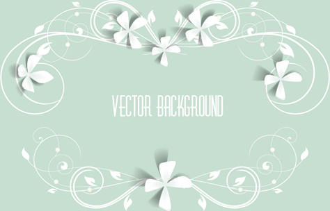 paper flowers background vector