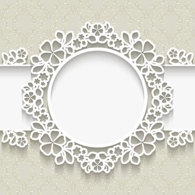 paper frame with beige background vector