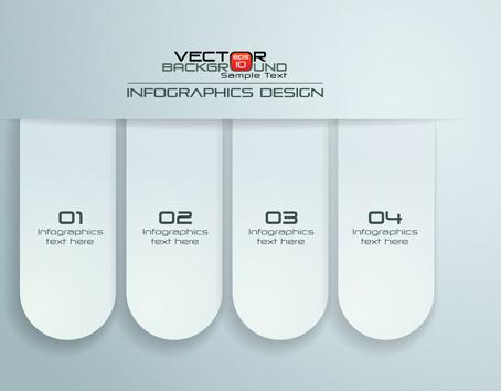 paper infographics white vector design