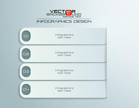 paper infographics white vector design