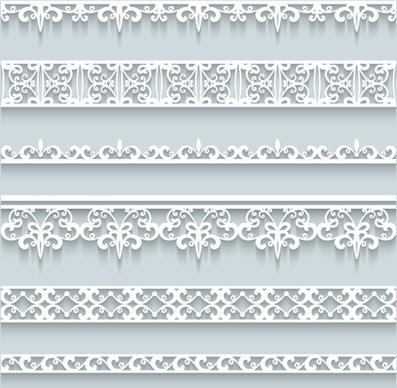 paper lace borders vector