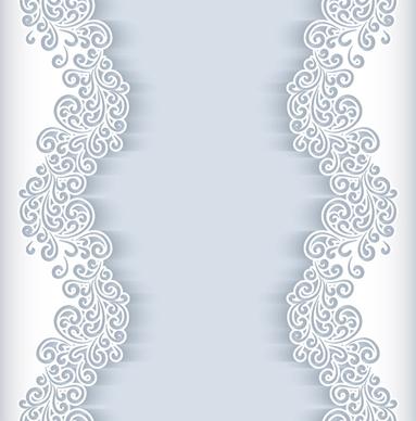 paper lace frame vector background