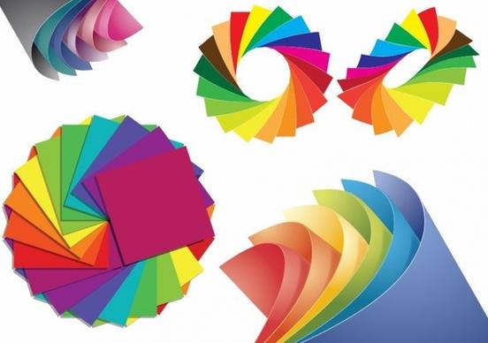 Paper of Different Colors Vector Graphic