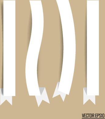 paper ribbon design vectors
