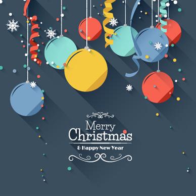 paper snowflake and baubles christmas background