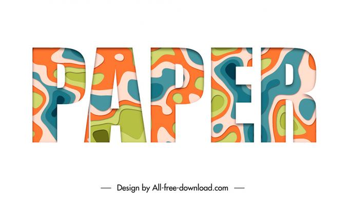 paper texts logotype abstract colorful decor