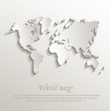 paper world map creative design vector