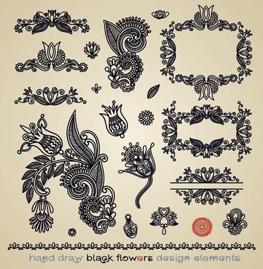 papercut style of classical pattern vector 4