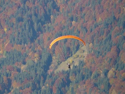 paraglider flying flight