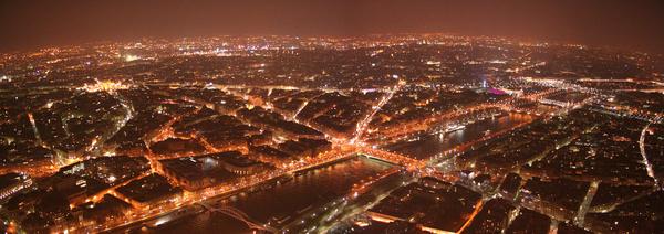 paris night panorama