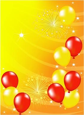 Party balloons yellow