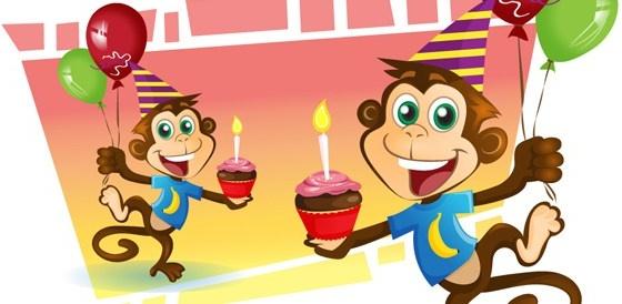 party monkey vector character