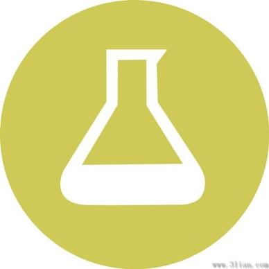 pastel background chemical bottle icon vector