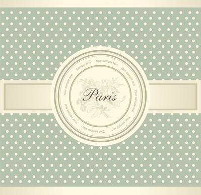 decorated cover template elegant spots classical floral stamp