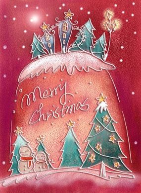 pastels handpainted christmas illustrator psd layered 4