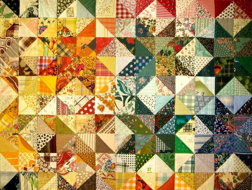 patchwork fabric padding