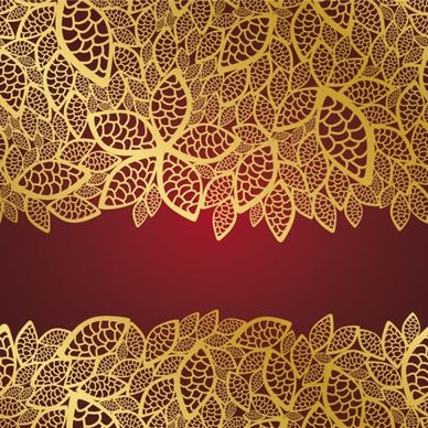 floral leaves background classic flat design