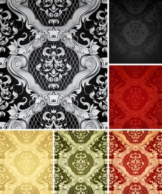 decorative pattern templates retro elegant royal decor