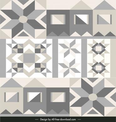pattern decor elements classical symmetric shapes