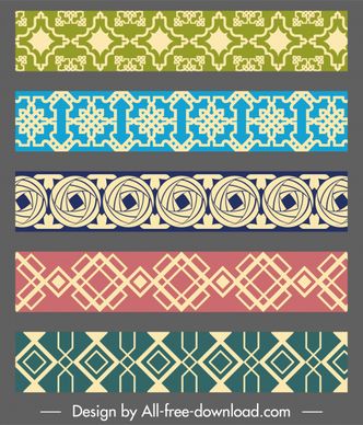 pattern elements templates elegant classical flat symmetric repeating