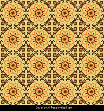 pattern template classical circle flora decor repeating symmetry