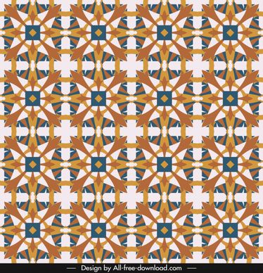 pattern template multicolored repeating symmetrical seamless shapes
