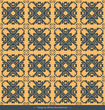 pattern template retro flat repeating symmetrical decor