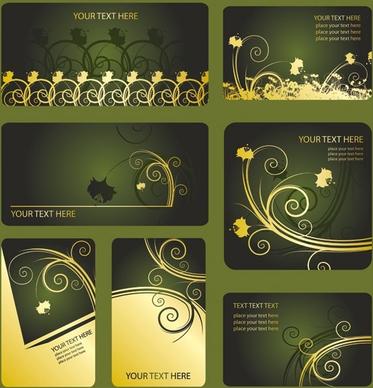 patterns card template vector