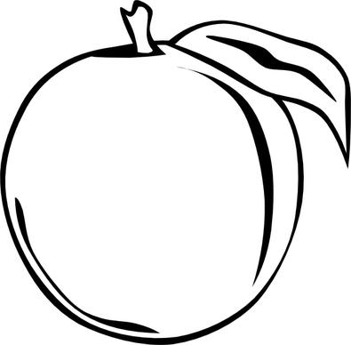 Peach Apple clip art