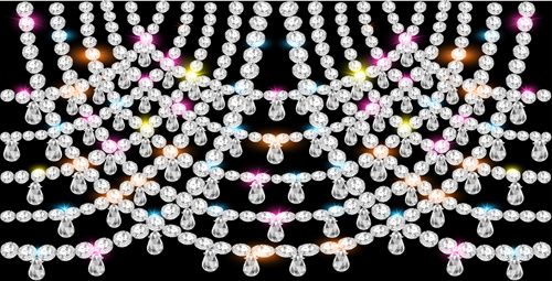 pearl and diamonds jewelry background vector