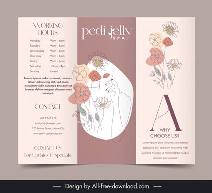 pedi jelly spa leaflet template classical handdrawn