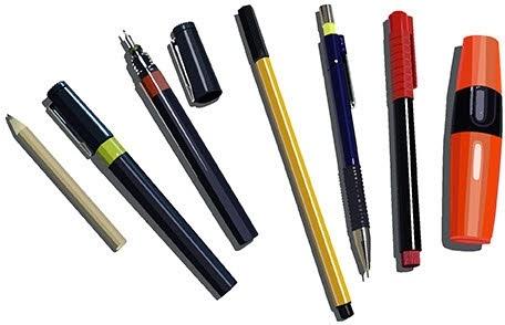Pens, pencils and markers free vector