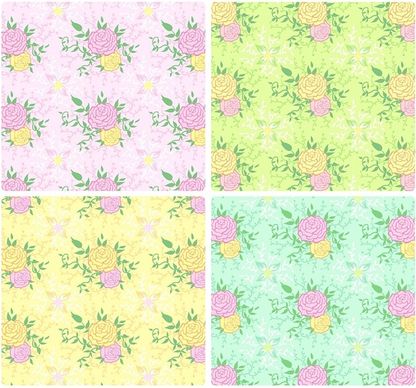 peony tiled background vector case