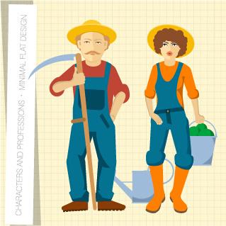 people and professions vector set