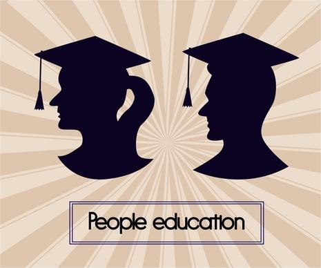 people education design heads silhouettes style
