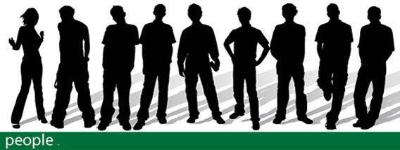 People silhouettes vector
