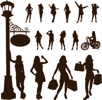people vector silhouettes