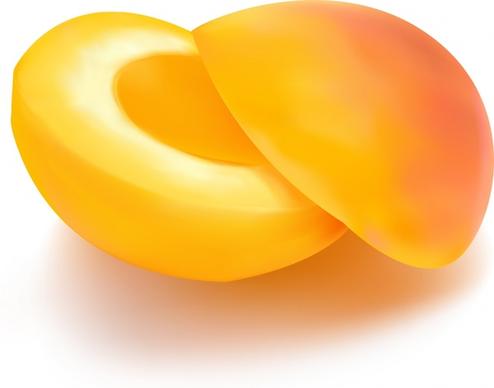 peach background 3d orange design slices icon