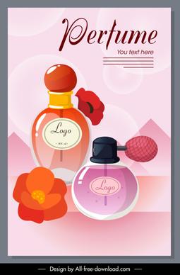 perfume advertising poster bright colorful elegant decor