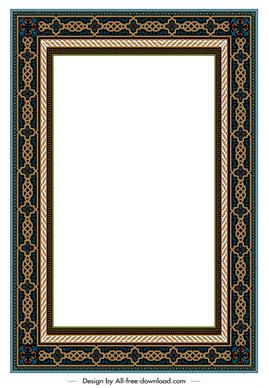 persian border template elegant symmetric seamless 