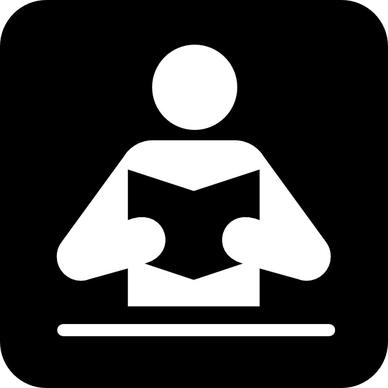 Person Reading Book clip art