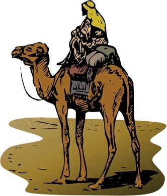 Person Riding Camel clip art