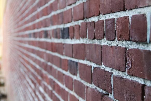 perspective of a brick wall