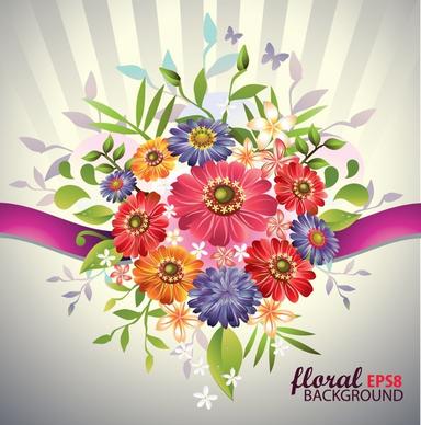 petals background modern colorful blooming sketch